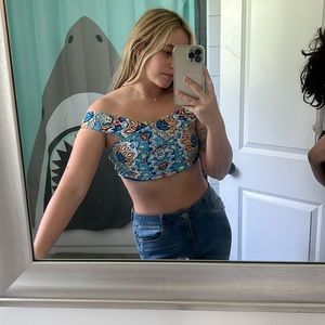 HighWaisted Off Shoulder Bikini Set